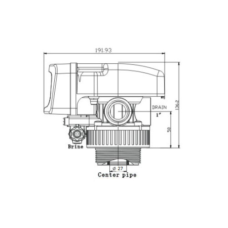 Mīkstinātāja modelis: 0844-70L-4S-FLOW-RESIN (20L- C100E)