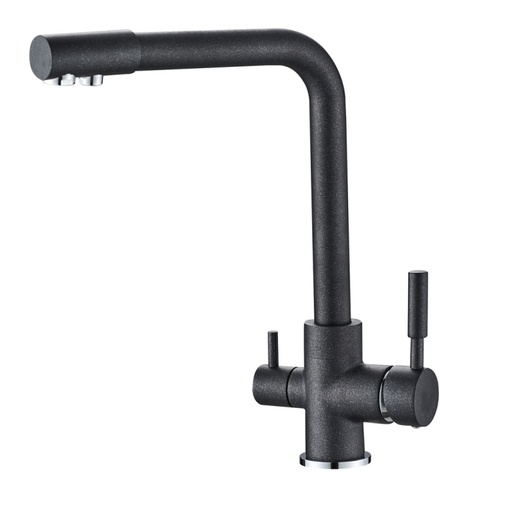 [6000000500] Kitchen Faucet mod. A-103-BLACK STONE (HOT-COLD-RO)