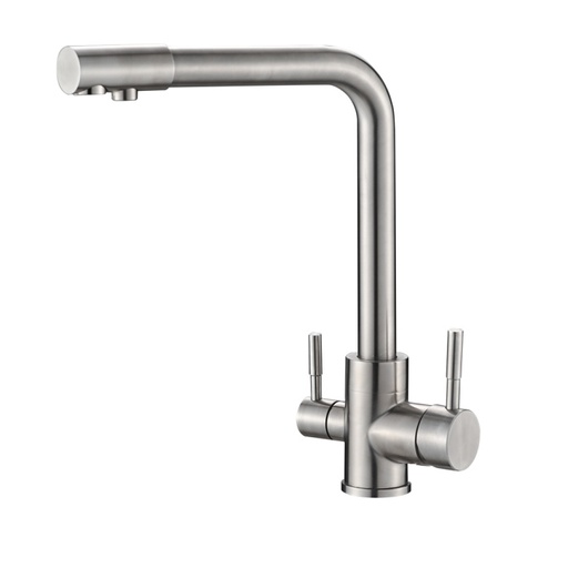 Kitchen Faucet mod. A-103-STEEL(SATIN) (HOT-COLD-RO)